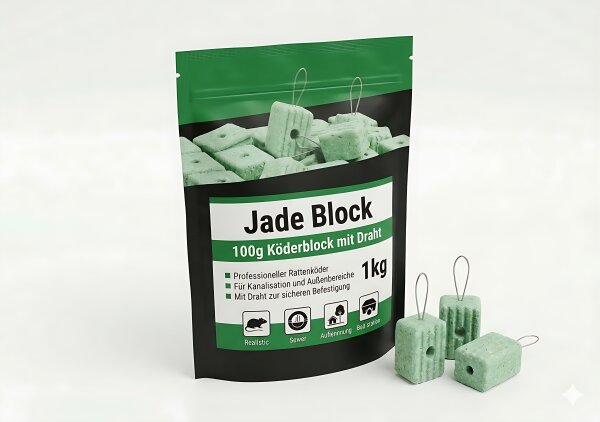 JADE Block 100 G m. Draht - 1KG